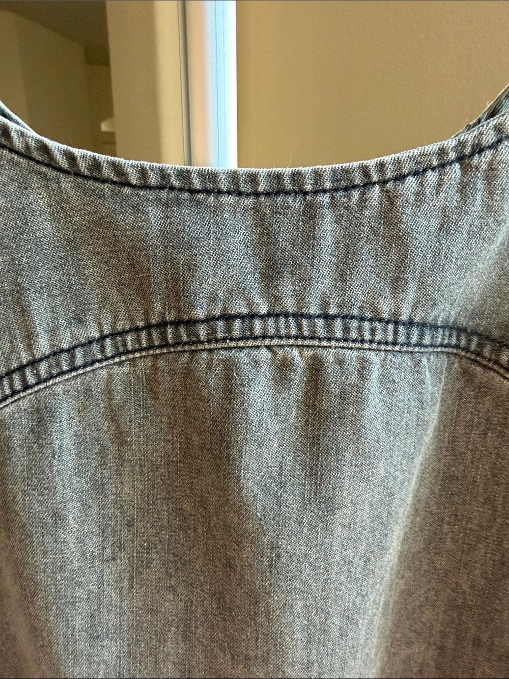 NATURAL LIFE Washed Gray Denim Shift Dress - Picture 5 of 9